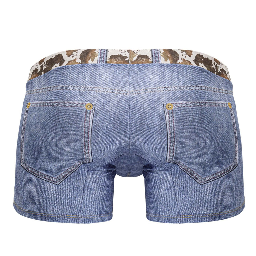 CandyMan Men's Underwear 99904 Cowboy Trunks Color Denim Blue