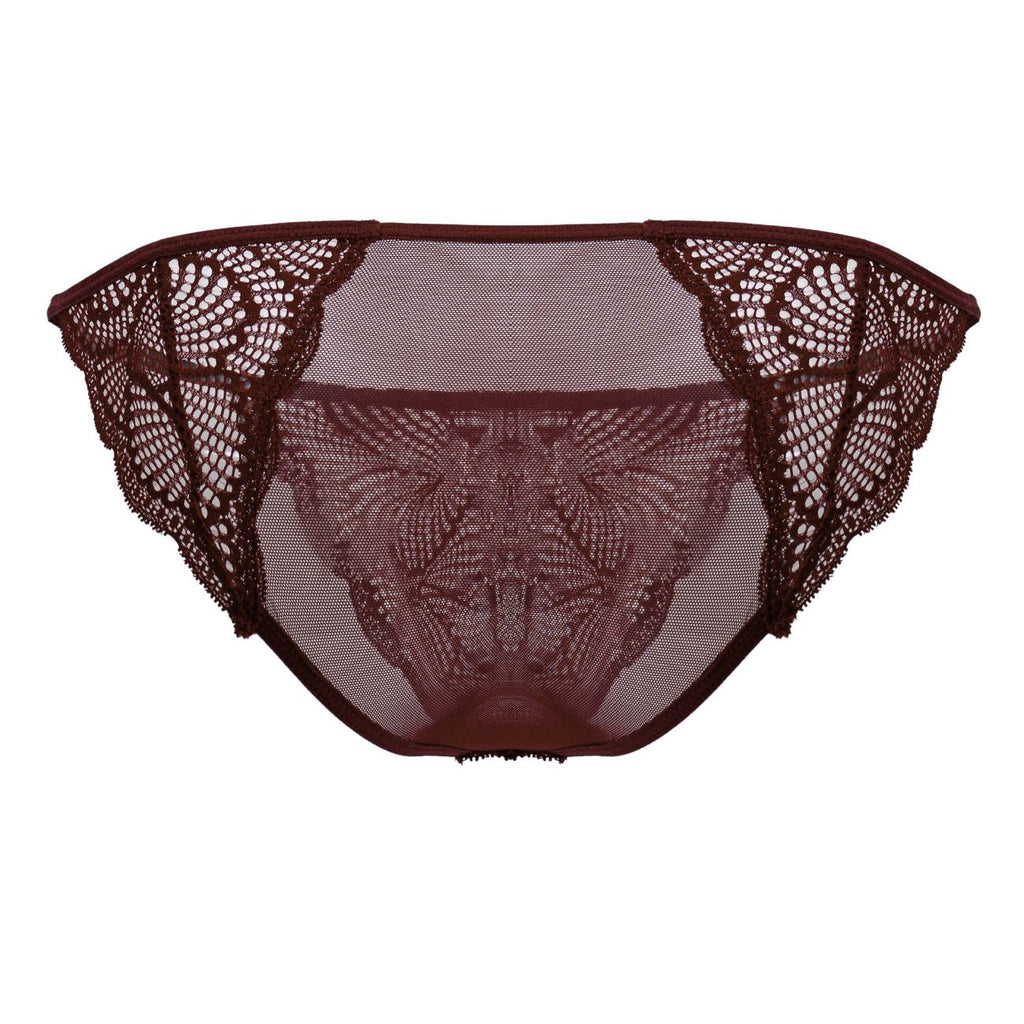 CandyMan Men's Underwear 99914 Lace Briefs Color Burgundy
