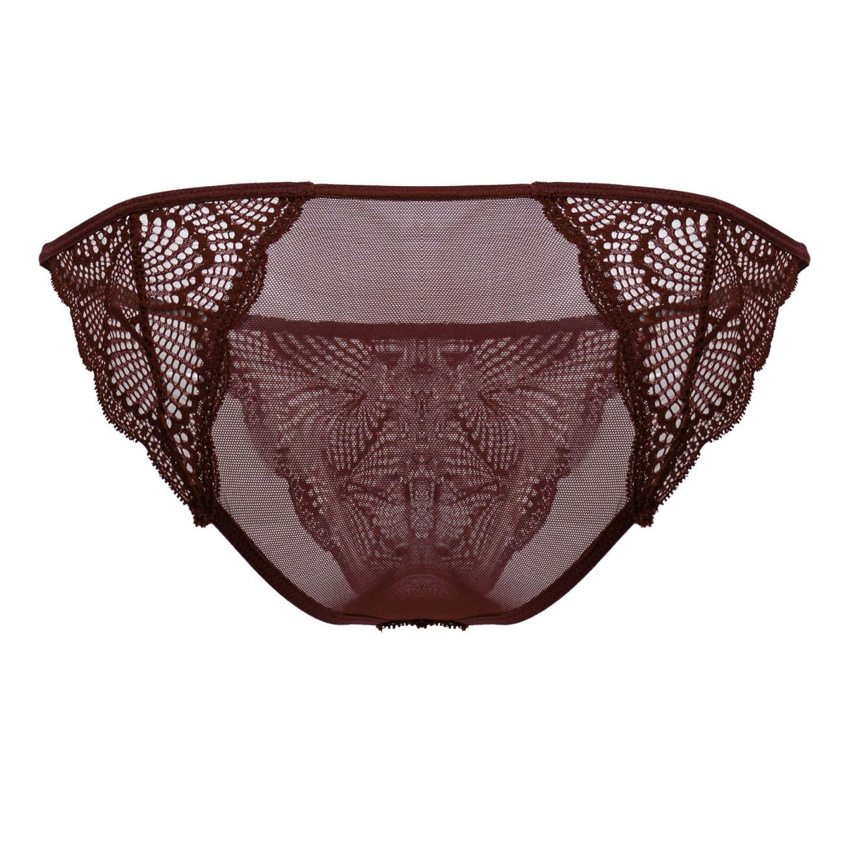 CandyMan Men's Underwear 99914 Lace Briefs Color Burgundy