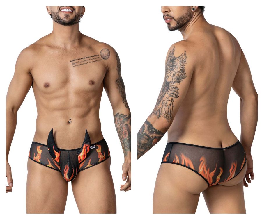 CandyMan Men's Underwear 99917 Wicked Trunks Color Black