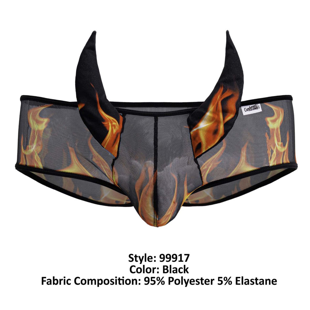 CandyMan Men's Underwear 99917 Wicked Trunks Color Black