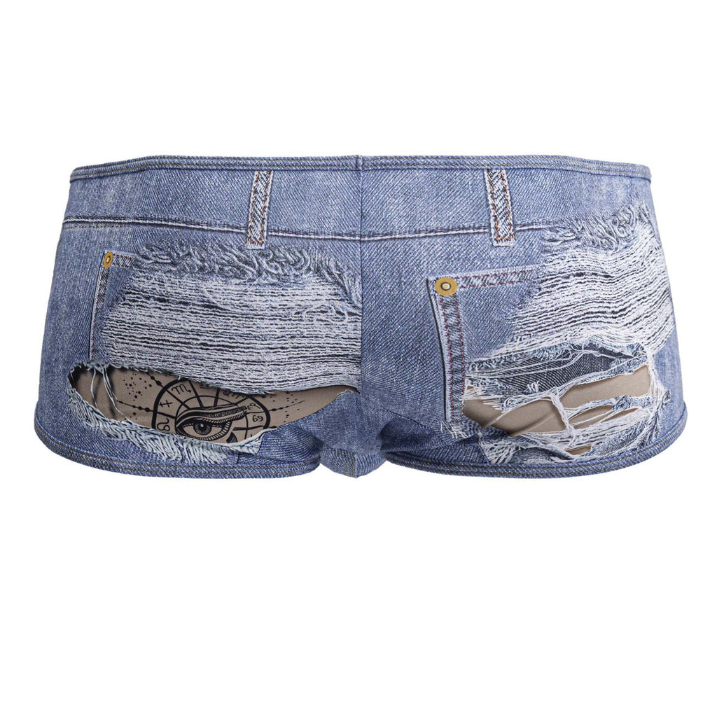 CandyMan Men's Underwear 99921 Cowboy Trunks Color Denim Blue