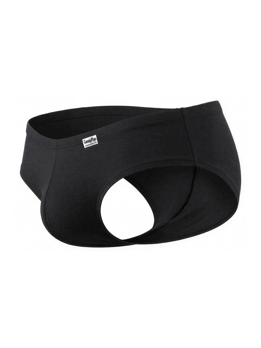 CandyMan 99943 Men's Underwear Sleek Low Rise Trunks Color Black