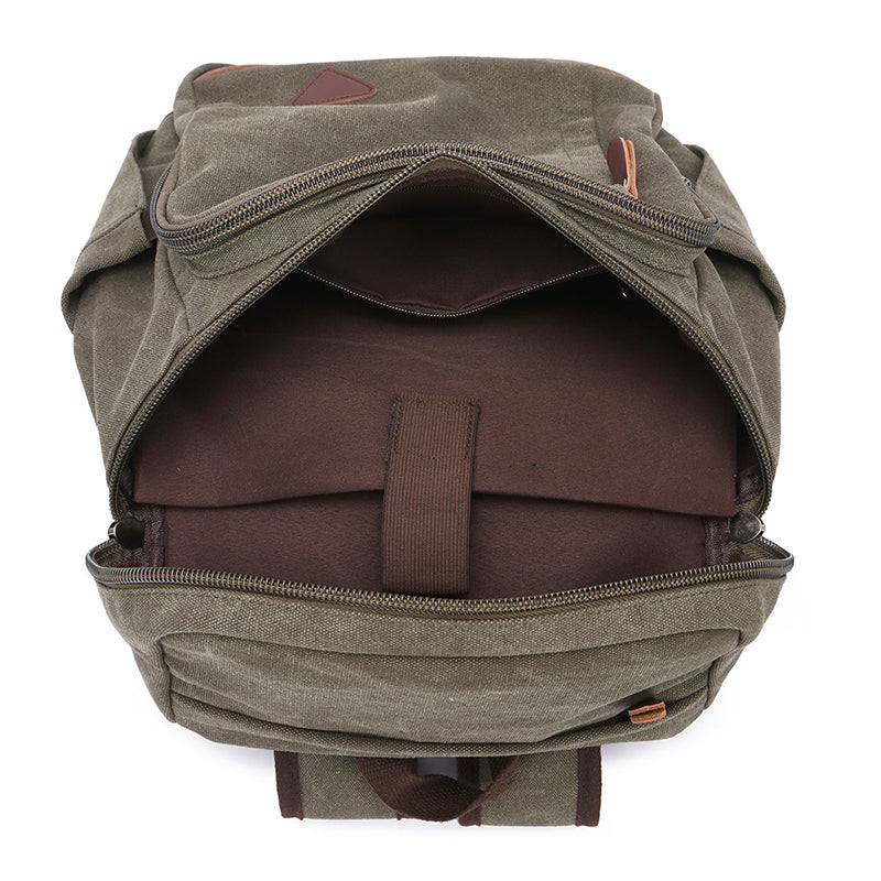 Canvas Backpack Casual Canvas Travel Backpack Men's School Backpack Handmade Hiking Backpacks