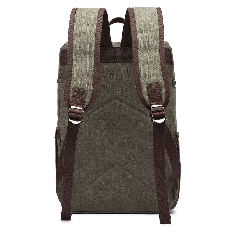 Canvas Backpack Casual Canvas Travel Backpack Men's School Backpack Handmade Hiking Backpacks