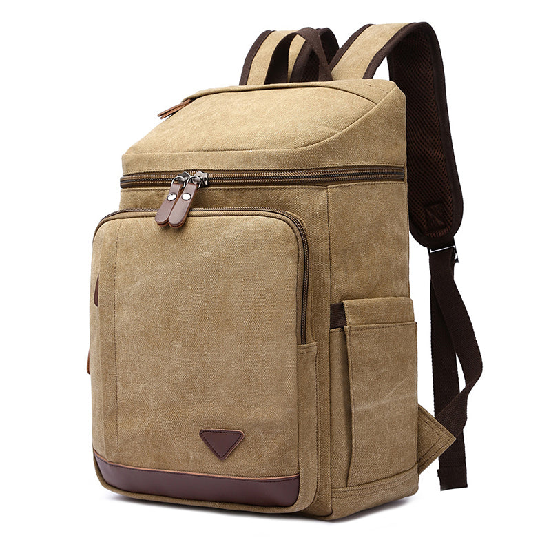 Canvas Backpack Casual Canvas Travel Backpack Men's School Backpack Handmade Hiking Backpacks