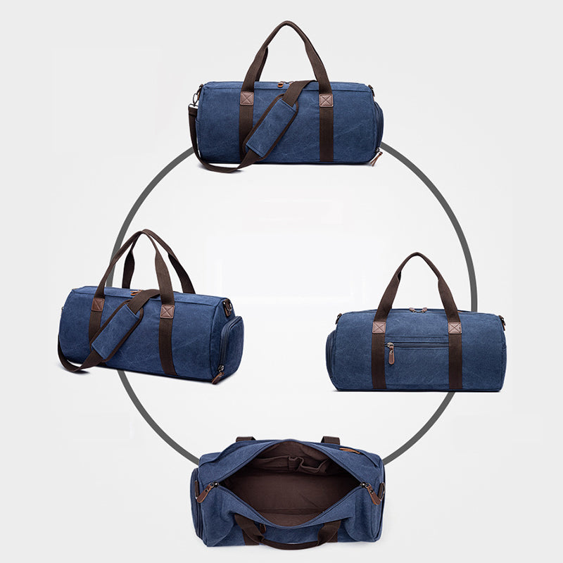 Canvas Duffel Bag For Mens Canvas Weekender Bag Men's Gym Bag Fashion Carry On Bag