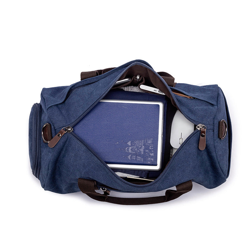 Canvas Duffel Bag For Mens Canvas Weekender Bag Men's Gym Bag Fashion Carry On Bag