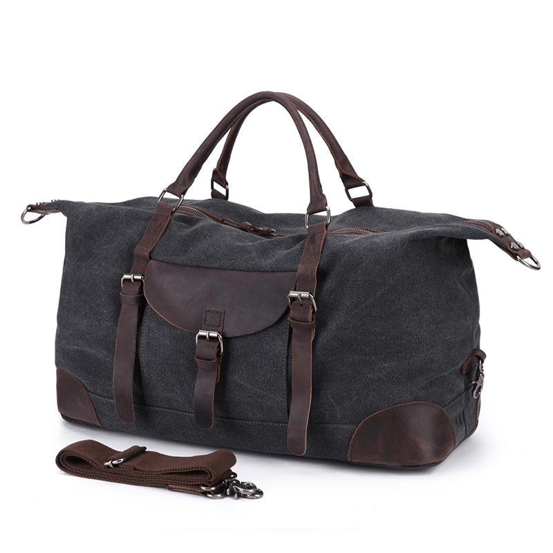 Canvas Travel Bag Canvas And Full Grain Leather Duffle Bag Leather With Canvas Weekender Bag