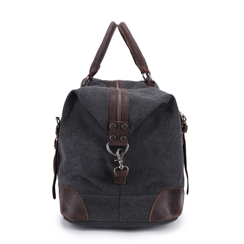 Canvas Travel Bag Canvas And Full Grain Leather Duffle Bag Leather With Canvas Weekender Bag
