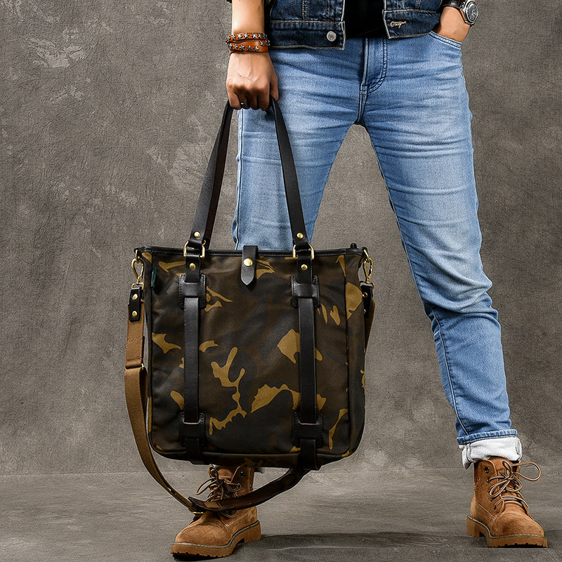 Canvas Men Tote Bag Camouflage Shoulder Bag Vintage Men Messenger Bag ESS399