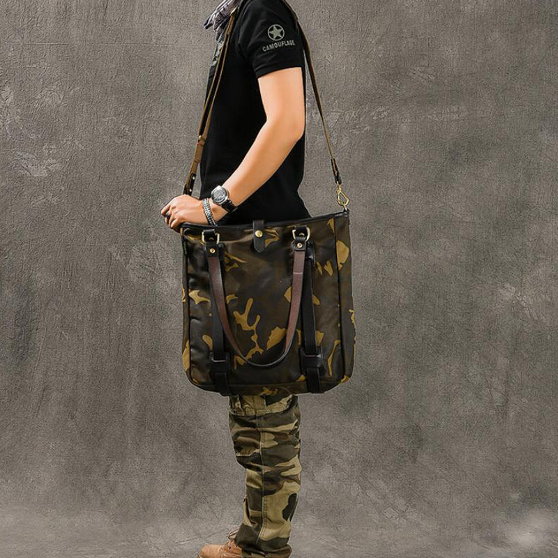 Canvas Men Tote Bag Camouflage Shoulder Bag Vintage Men Messenger Bag ESS399