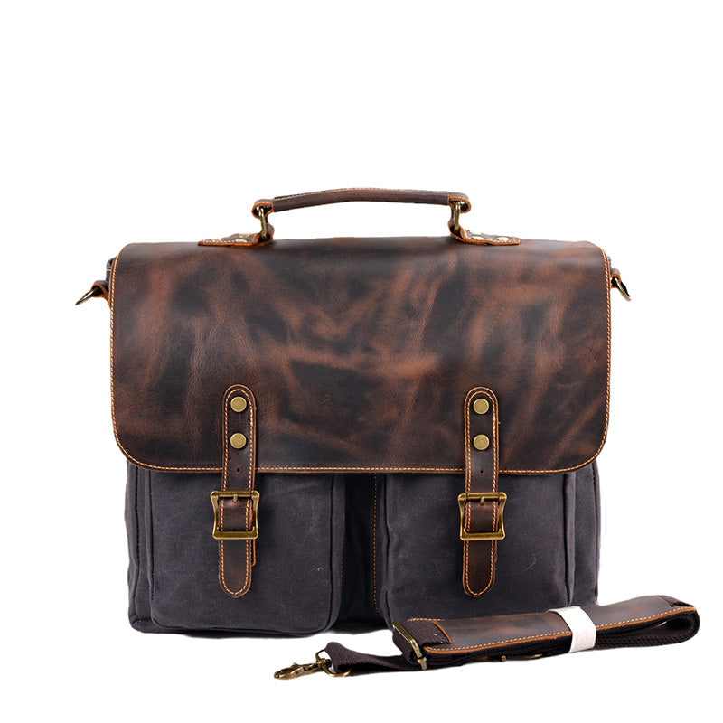 Classic Canvas Messenger Bag Vintage Minimalist Shoulder Bag for All-Purpose Use Unisex Satchel Bag