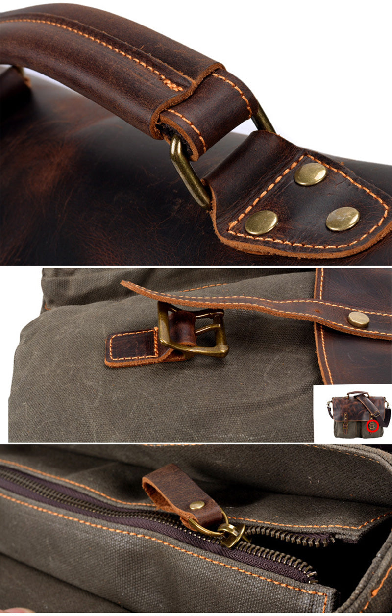 Classic Canvas Messenger Bag Vintage Minimalist Shoulder Bag for All-Purpose Use Unisex Satchel Bag