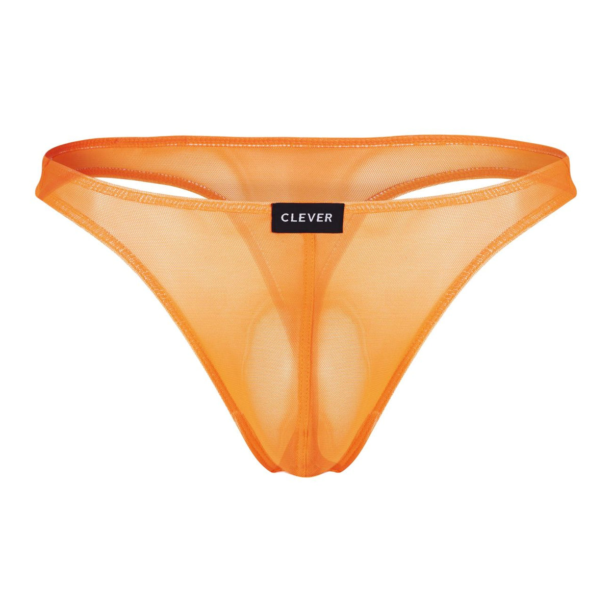 Clever Moda Men's Underwear 100008 3PK Autralian Latin Thongs Color Black-Orange-Black