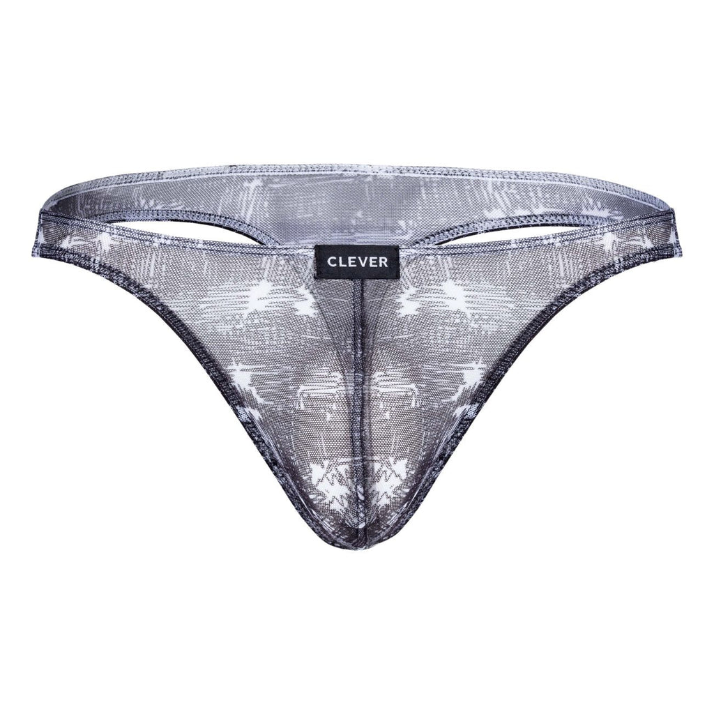 Clever Moda Men's Underwear 100008 3PK Autralian Latin Thongs Color Black-Orange-Black