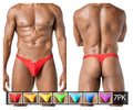 Clever Moda Men's Underwear 10009 7PK Pride Thongs Color Multi-colored