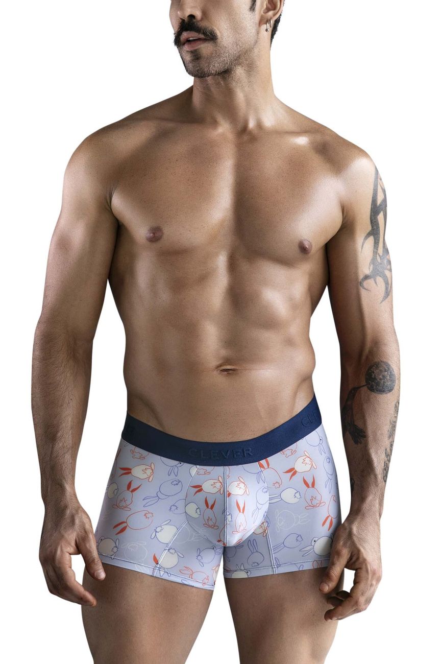 Clever Moda Men's Underwear 1723 Coney Trunks Color Blue