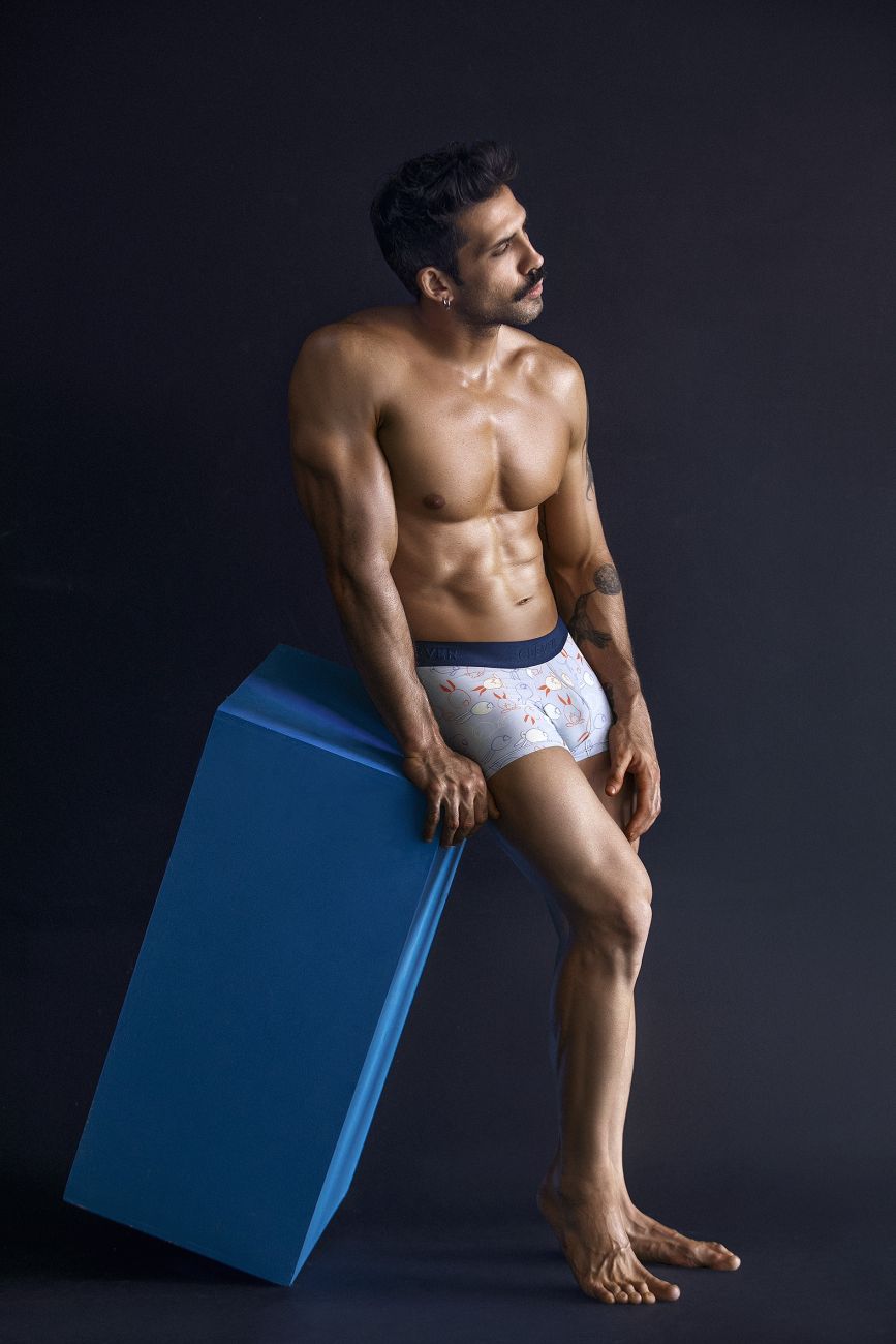 Clever Moda Men's Underwear 1723 Coney Trunks Color Blue