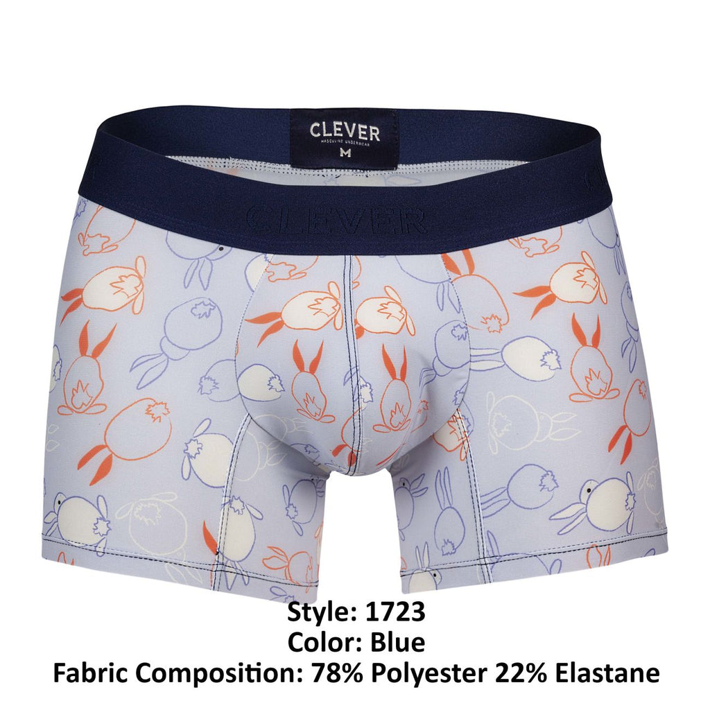 Clever Moda Men's Underwear 1723 Coney Trunks Color Blue