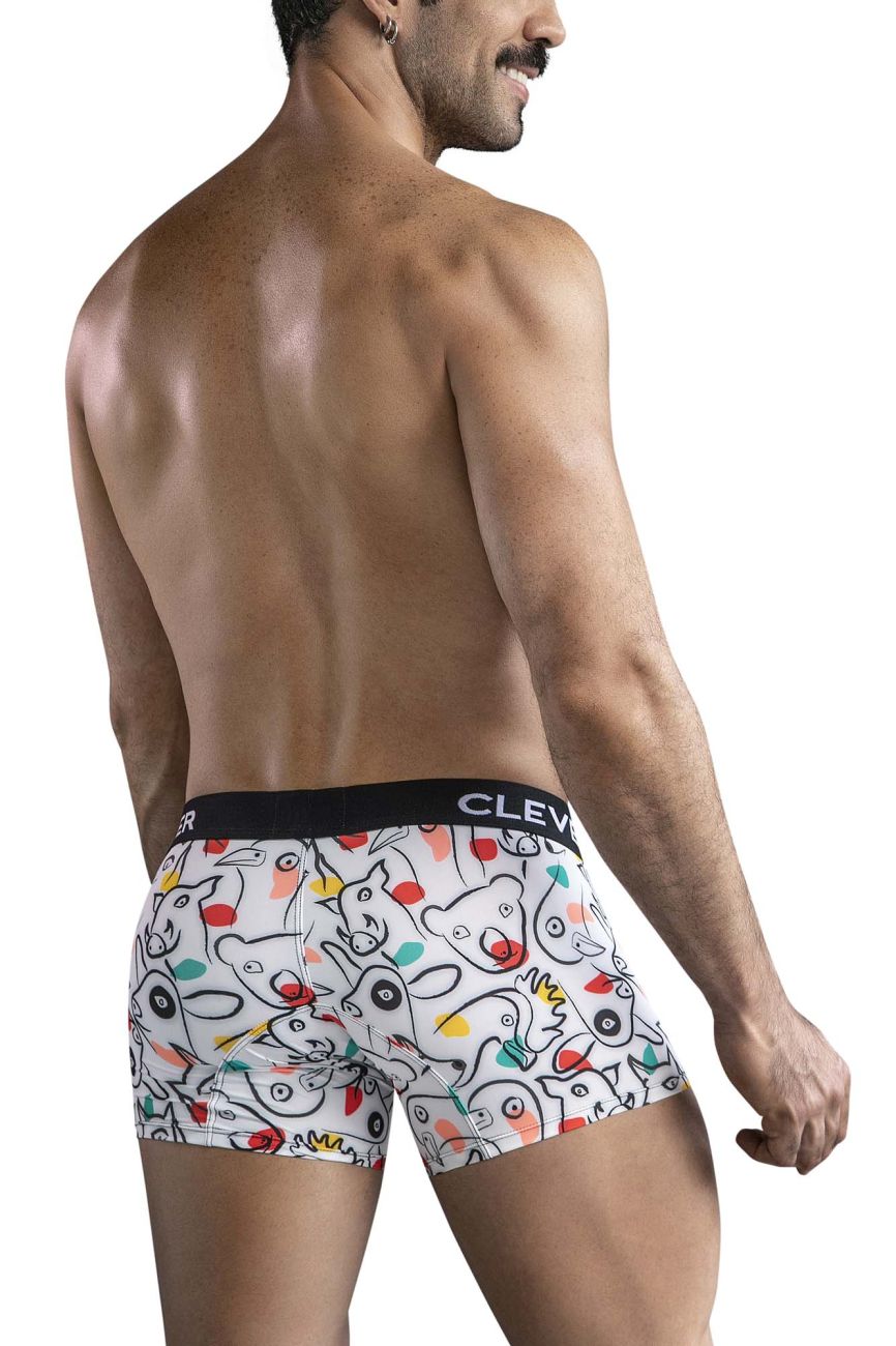 Clever Moda Men's Underwear 1725 Grange Trunks Color White