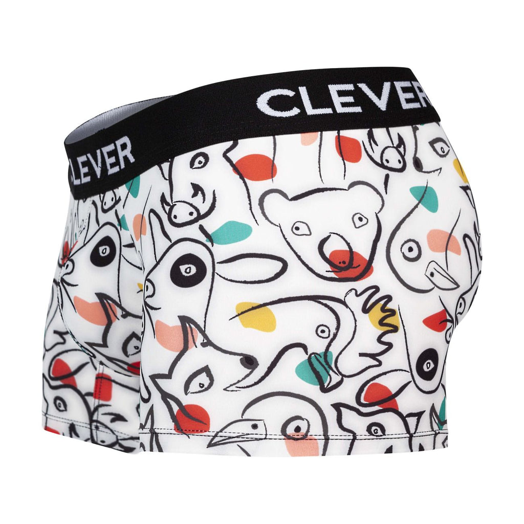 Clever Moda Men's Underwear 1725 Grange Trunks Color White