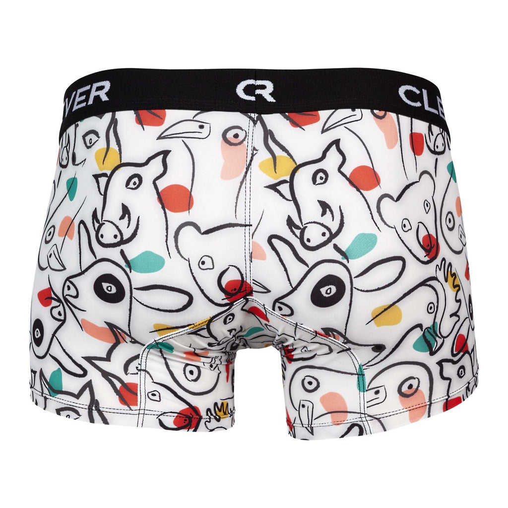 Clever Moda Men's Underwear 1725 Grange Trunks Color White