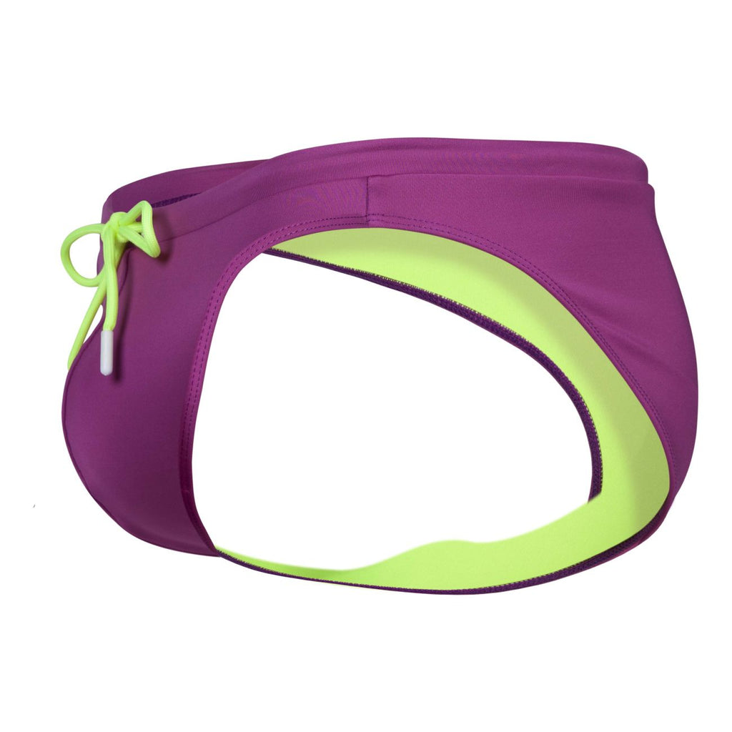 Clever Moda Men's swimwear 1735 Vivo Swim Briefs Color Grape