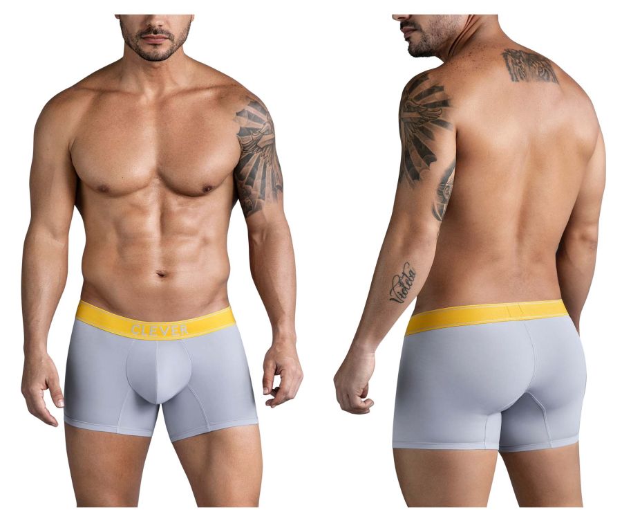 Clever Moda Men's Underwear 1755 Diseno Trunks Color Gray