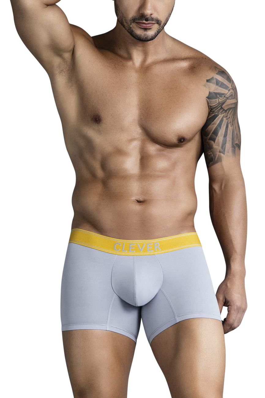 Clever Moda Men's Underwear 1755 Diseno Trunks Color Gray