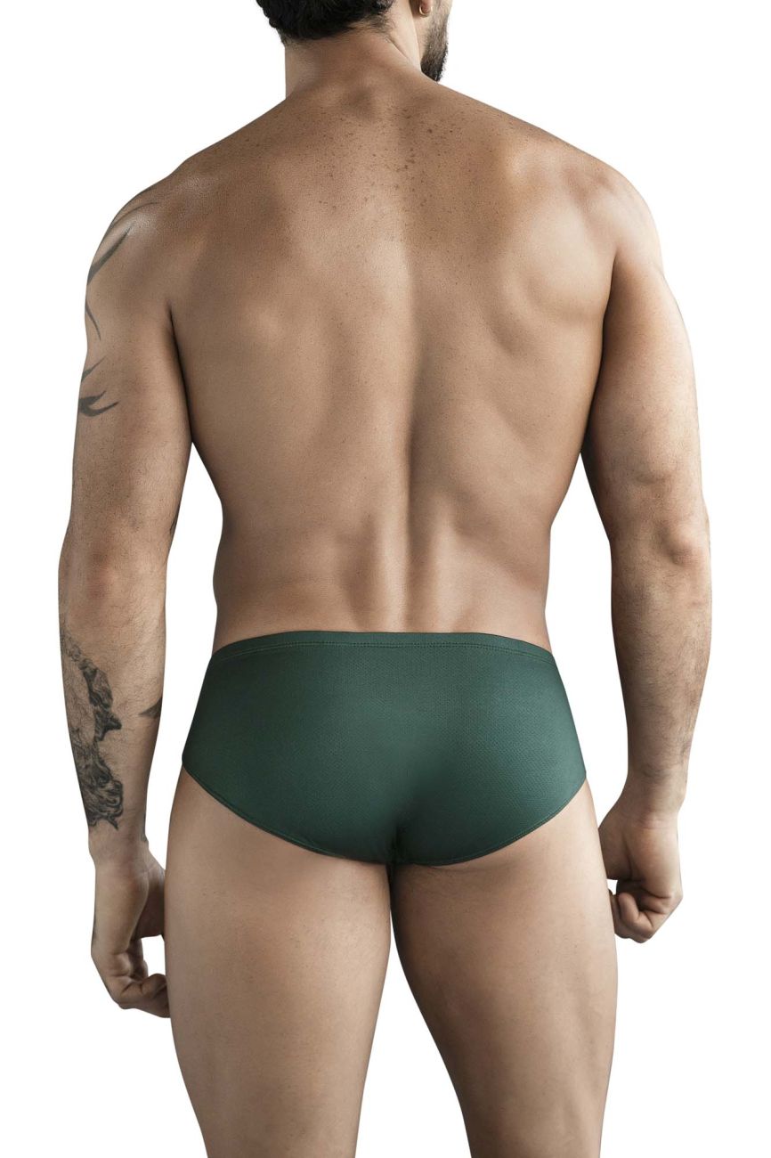 Clever Moda Men's Underwear 1775 Optimo Briefs Color Dark Green