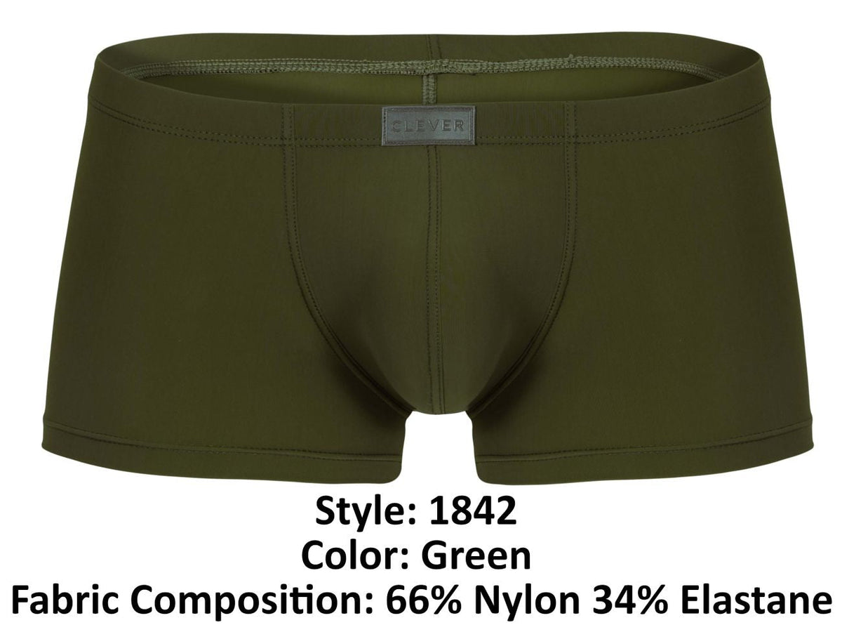 Clever Moda Men's Underwear 1842 Buenavista Trunks Color Green