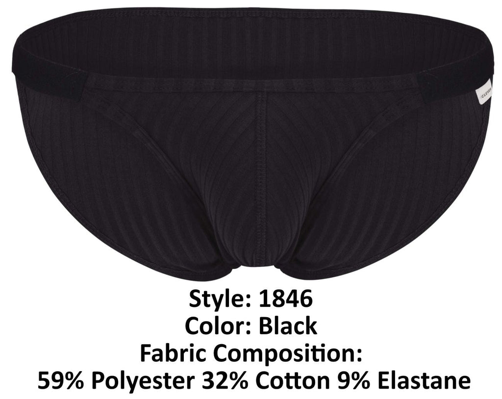 Clever Moda Men's Underwear 1846 Mantra Bikini Color Black