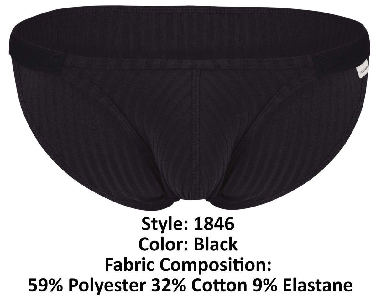 Clever Moda Men's Underwear 1846 Mantra Bikini Color Black