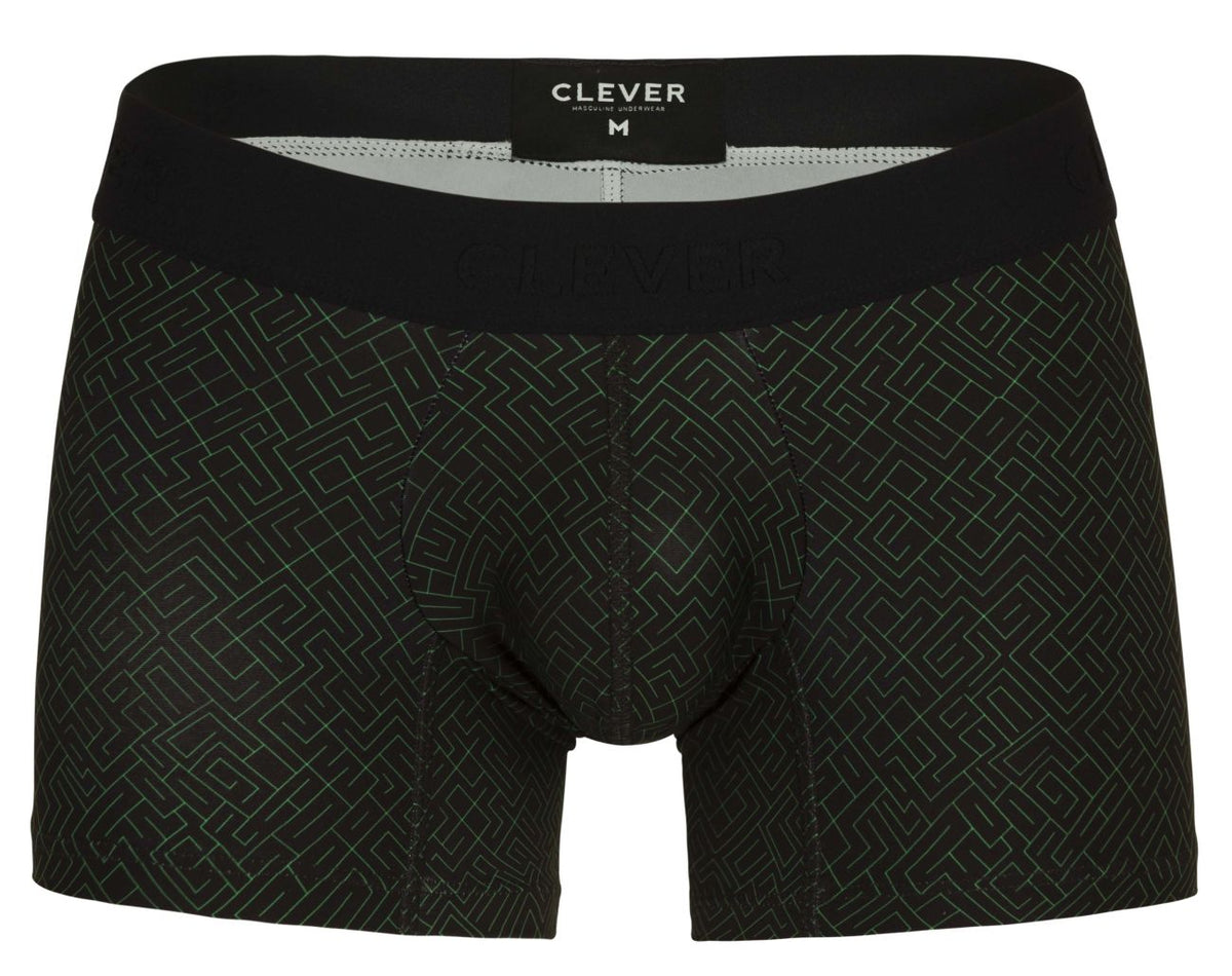 Clever Moda Men's Underwear 1850 Laberin Trunks Color Black