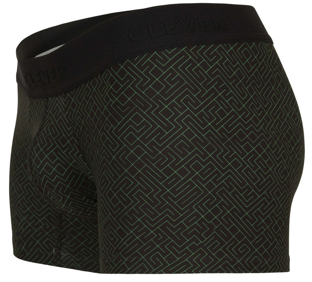 Clever Moda Men's Underwear 1850 Laberin Trunks Color Black