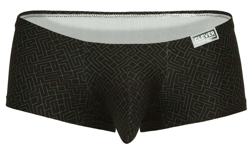 Clever Moda Men's Underwear 1852 Laberin Trunks Color Black