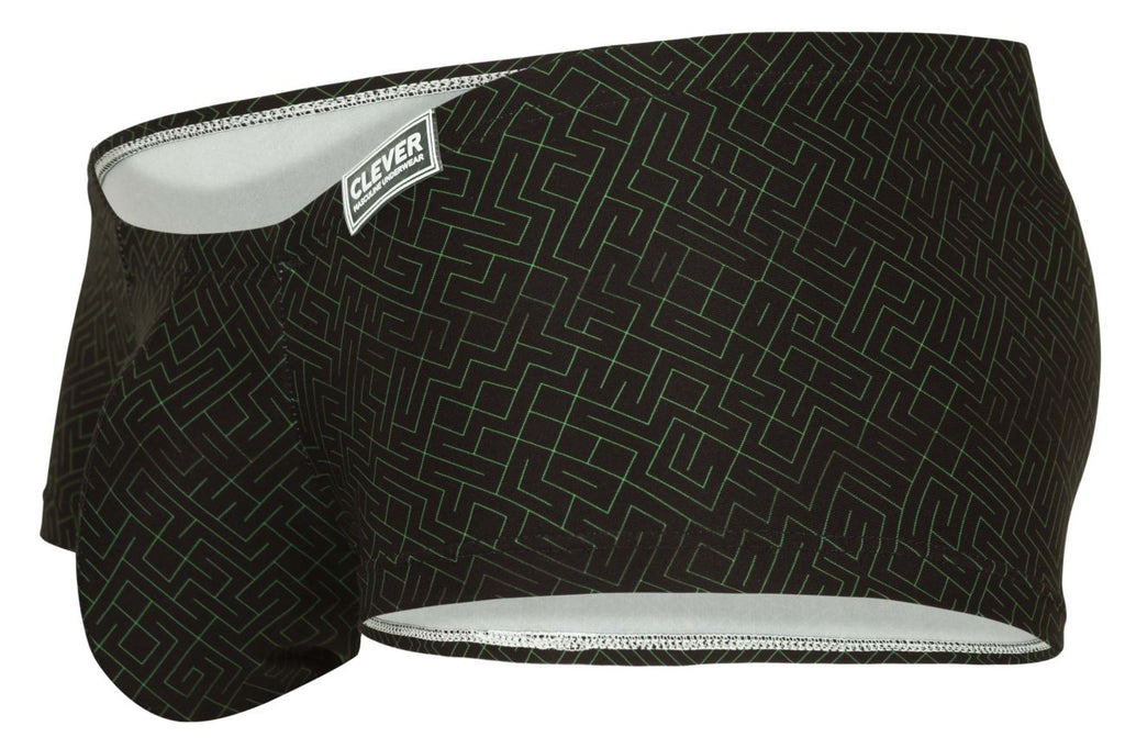 Clever Moda Men's Underwear 1852 Laberin Trunks Color Black