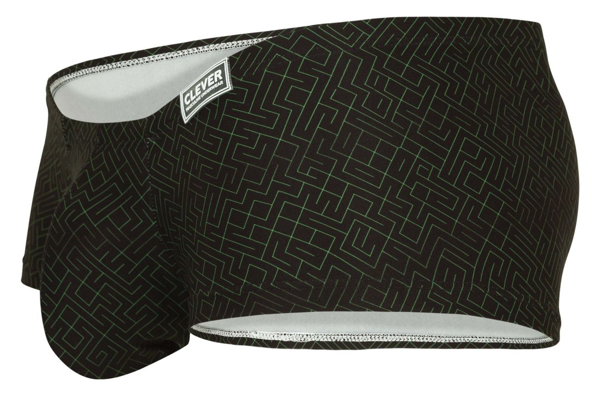 Clever Moda Men's Underwear 1852 Laberin Trunks Color Black
