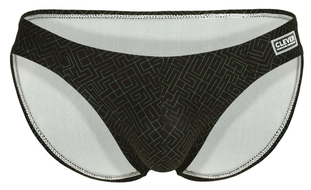 Clever Moda Men's Underwear 1853 Laberin Bikini Color Black