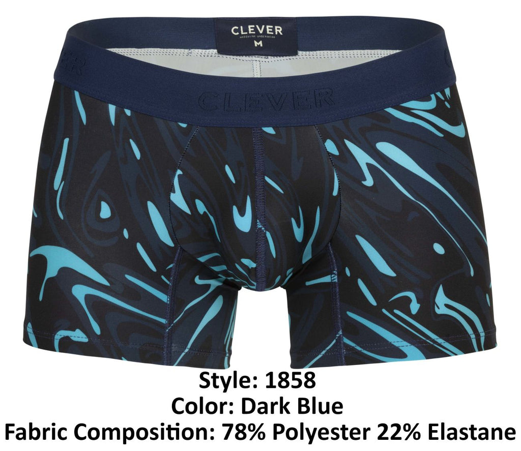 Clever Moda Men's Underwear 1858 Grosh Trunks Color Dark Blue