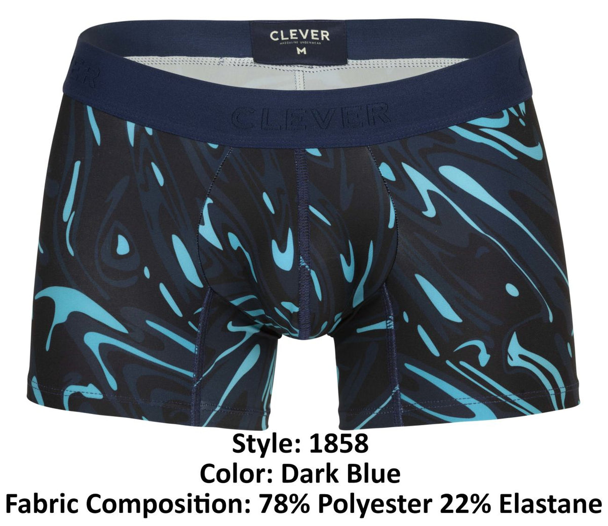 Clever Moda Men's Underwear 1858 Grosh Trunks Color Dark Blue