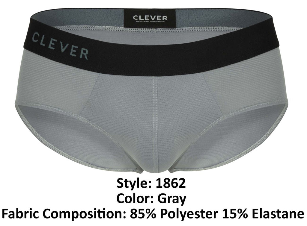Clever Moda Men's Underwear 1862 Oneal Briefs Color Gray