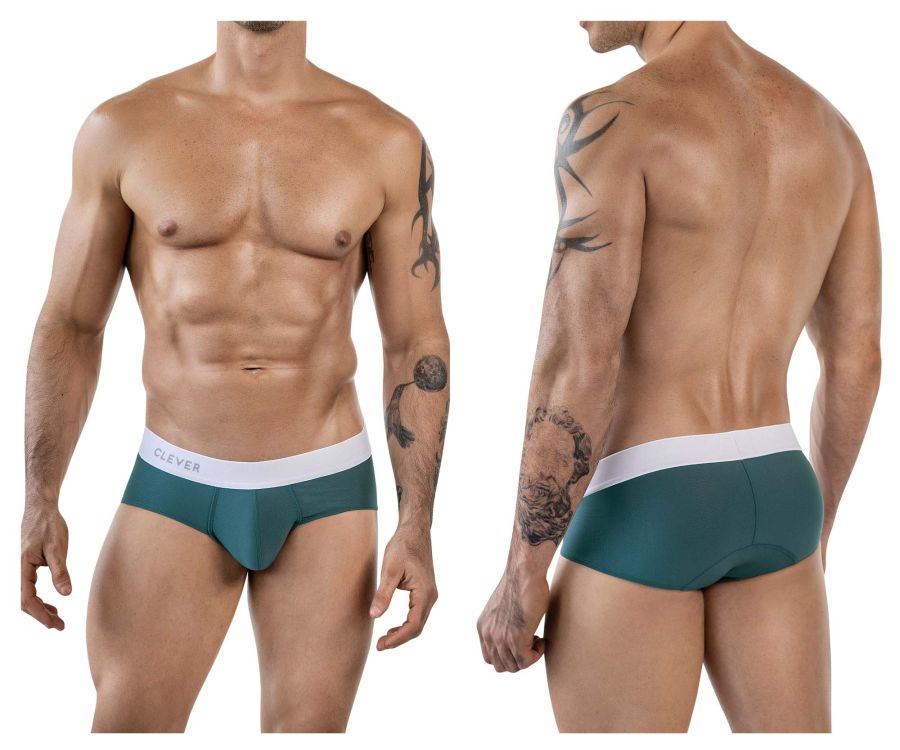Clever Moda Men's Underwear 1863 Lecler Briefs Color Green