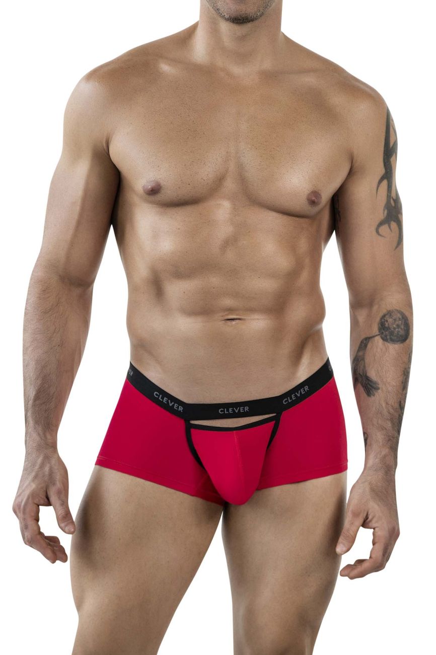 Clever Moda Men's Underwear 1866 Tokio Trunks Color Red