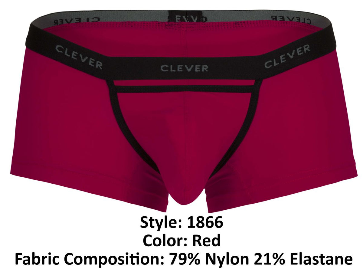 Clever Moda Men's Underwear 1866 Tokio Trunks Color Red