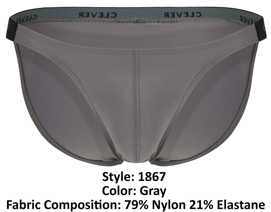Clever Moda Men's Underwear 1867 Tokio Bikini Color Gray
