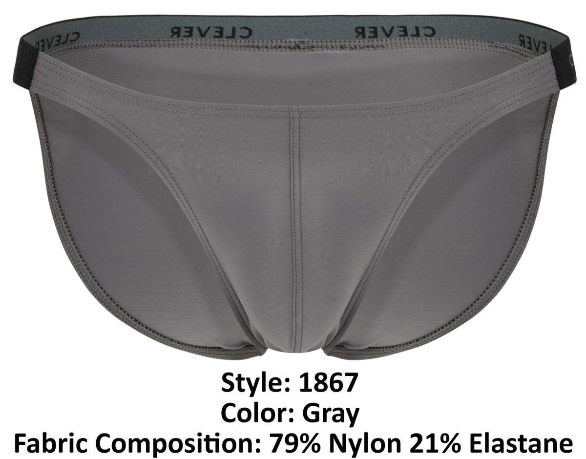 Clever Moda Men's Underwear 1867 Tokio Bikini Color Gray
