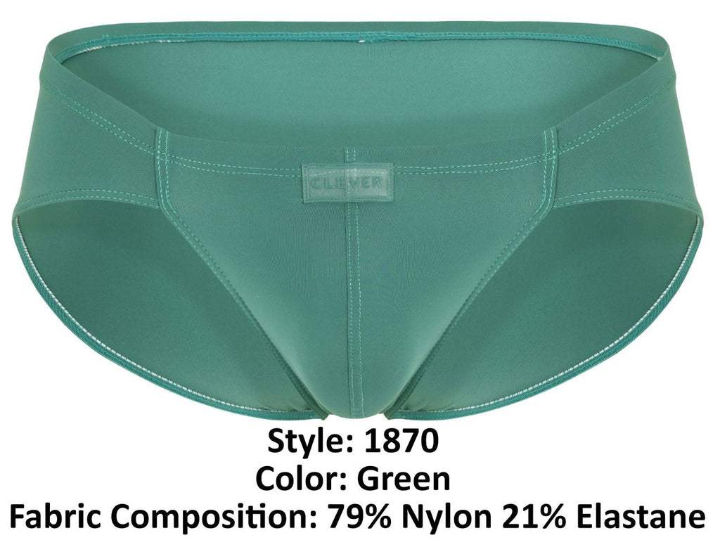 Clever Moda Men's Underwear 1870 Audaz Bikini Color Green