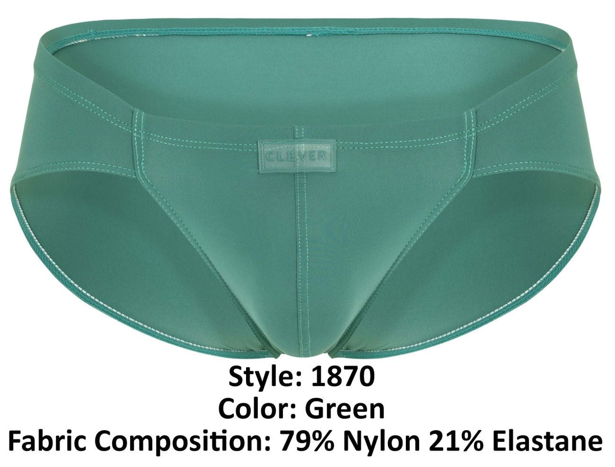 Clever Moda Men's Underwear 1870 Audaz Bikini Color Green